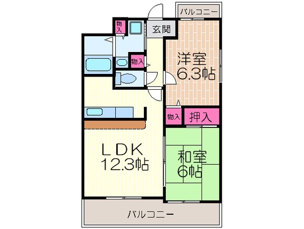 ラセ－ヌグランデスの物件間取画像